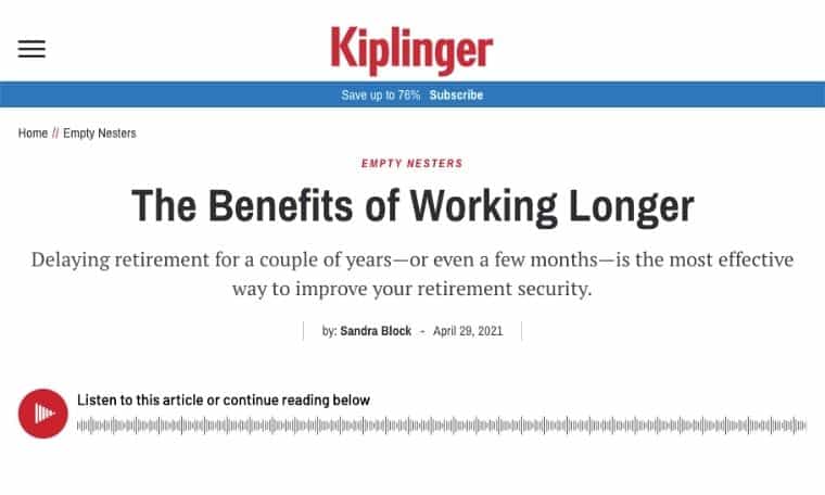 Age Friendly dot org featured in Kiplinger article